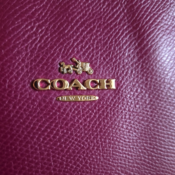 Coach Magenta Leather Tote Bag - Picture 14 of 15